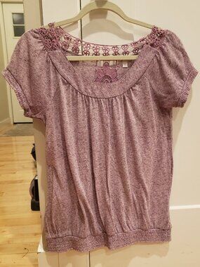 Embroidered Purple Blouse